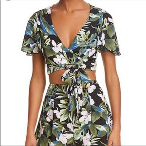 Show Me Your MuMu Wilson Wrap Crop Top